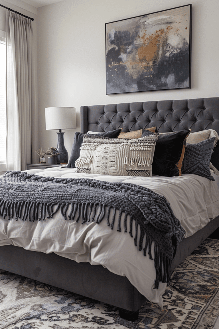 29 Grey Boho Bedroom Ideas Courtneys World