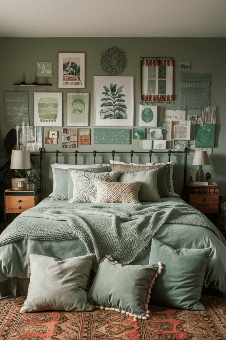 Sage Green Boho Bedroom Ideas Courtneys World