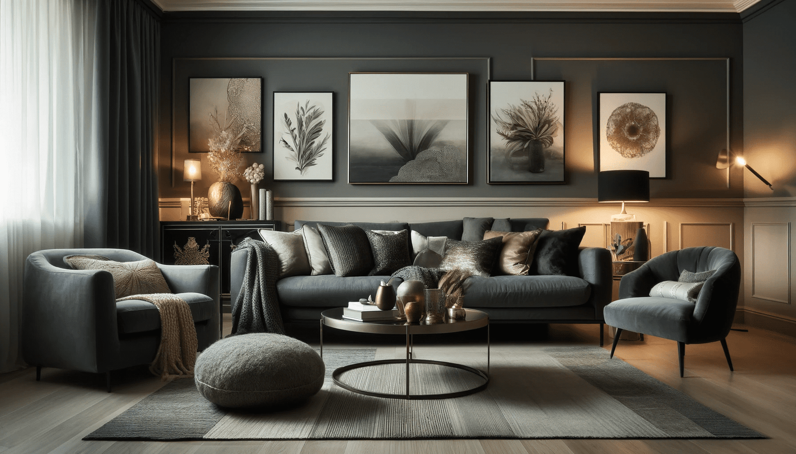 29 Dark Grey Couch Living Room Ideas For Sophisticated Style ...