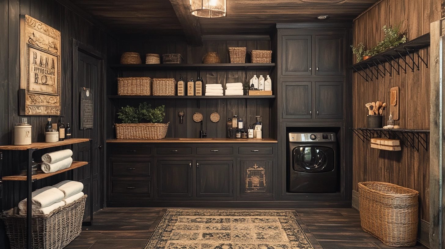 29 Western Gothic Laundry Room Ideas For A Dramatically Stylish Spin ...