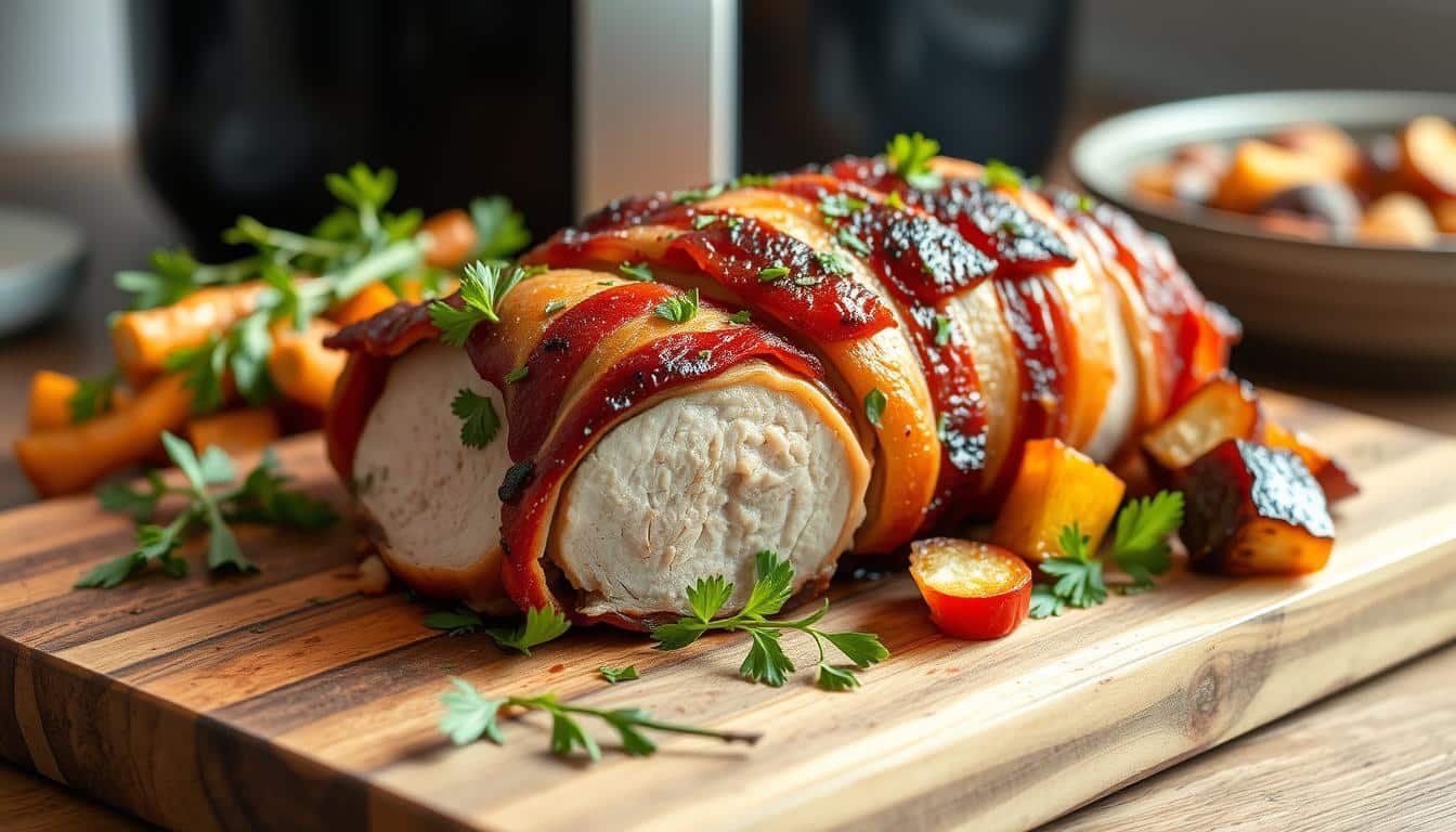 Air Fryer Magic: Bacon Wrapped Pork Tenderloin