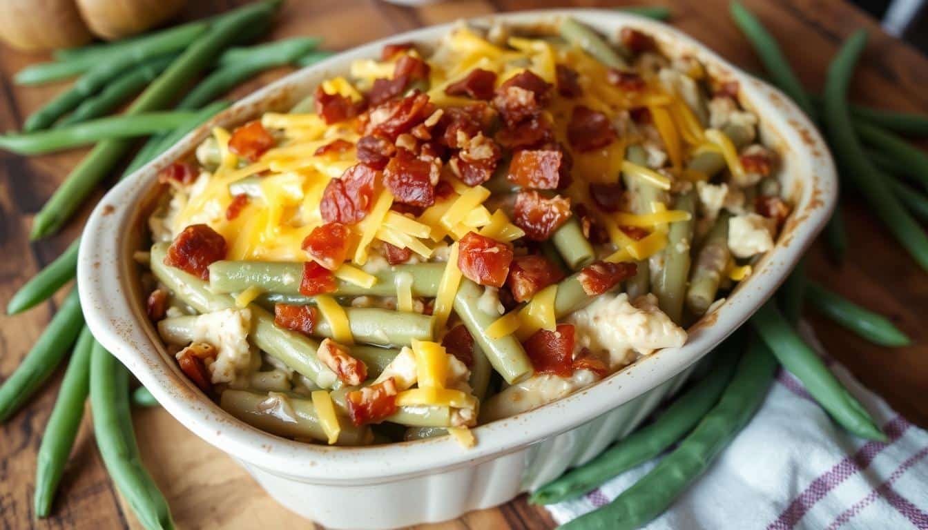 Bacon And Cheddar Green Bean Casserole Recipe
