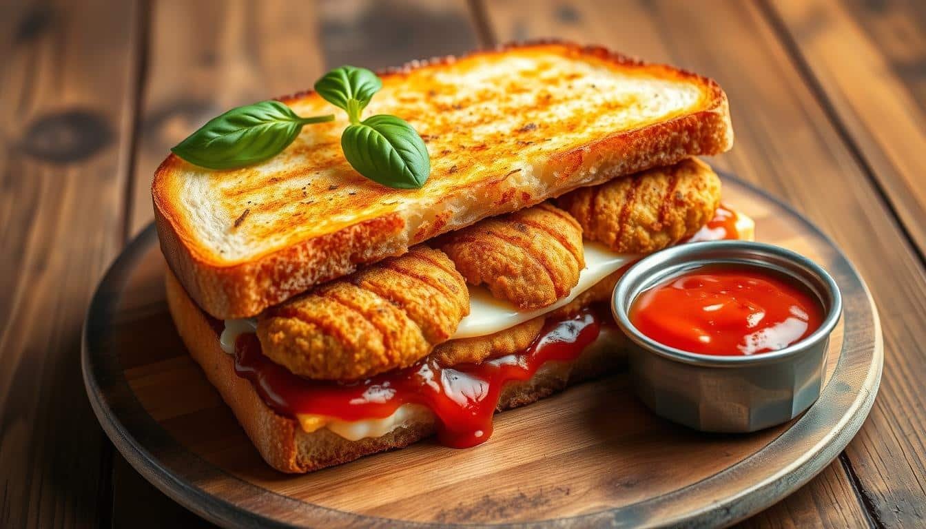 Easy Chicken Parm Grilled Cheese Idea