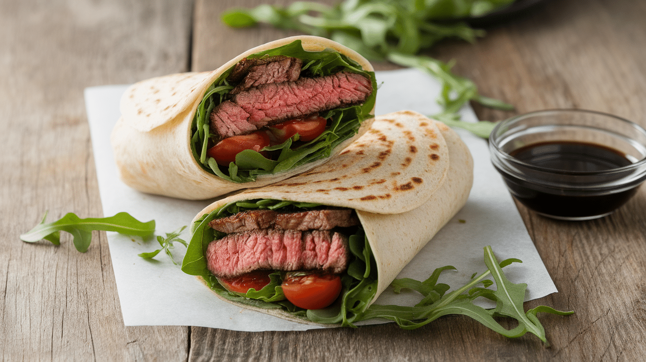 15-Minute Steak And Arugula Wraps - Courtneys World