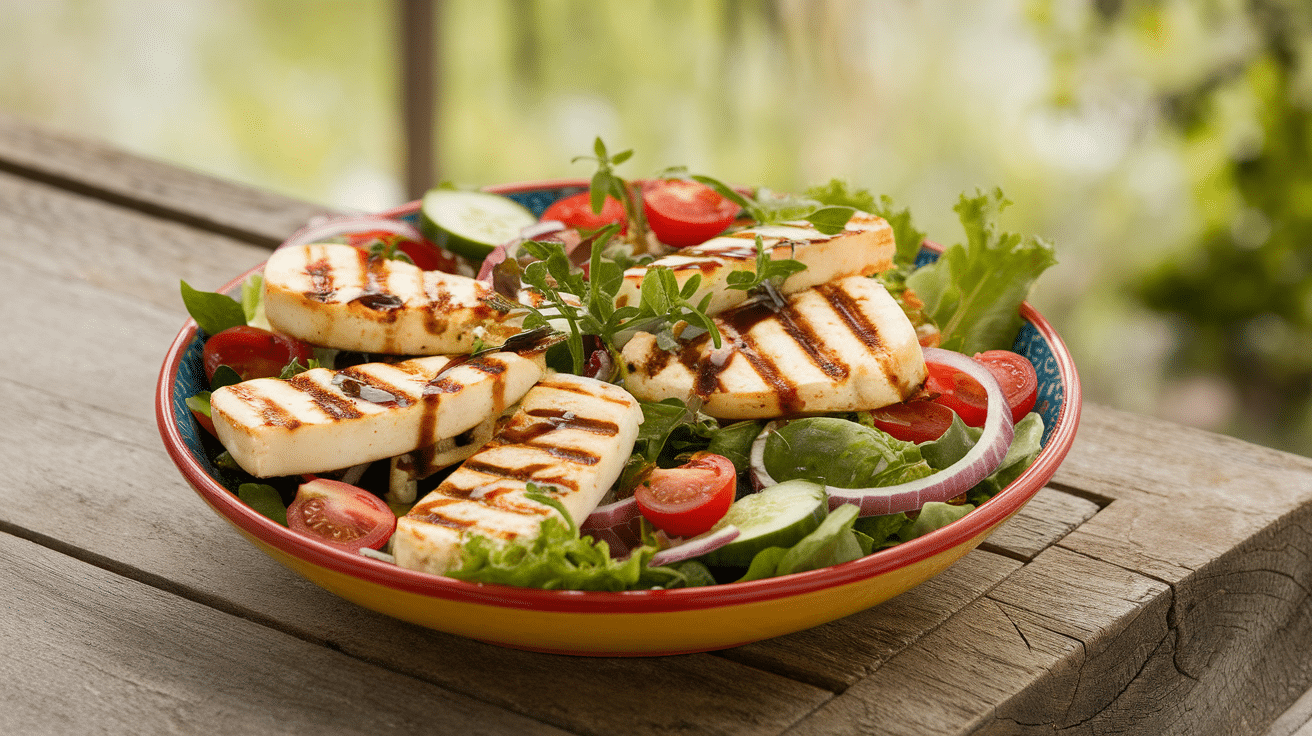 15-Minute Grilled Halloumi Salad - Courtneys World