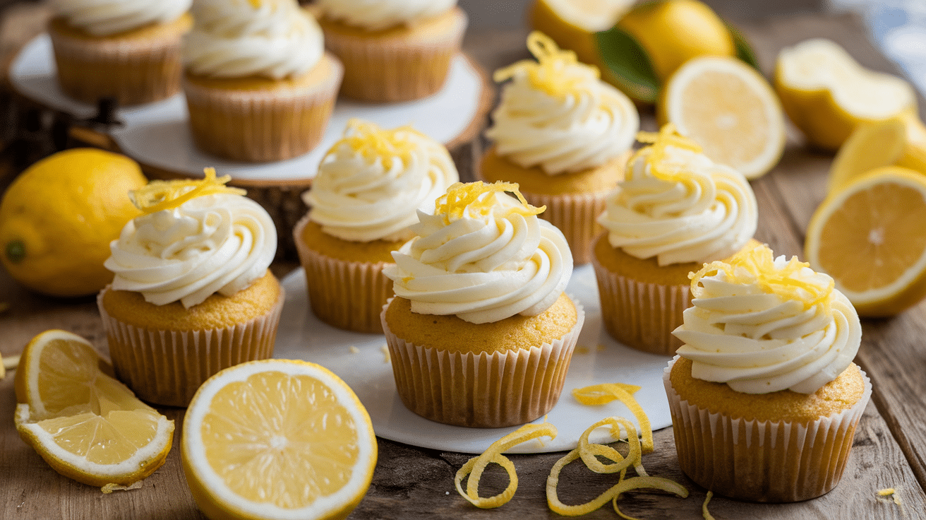 Zesty Lemon Cupcakes With Creamy Frosting - Courtneys World