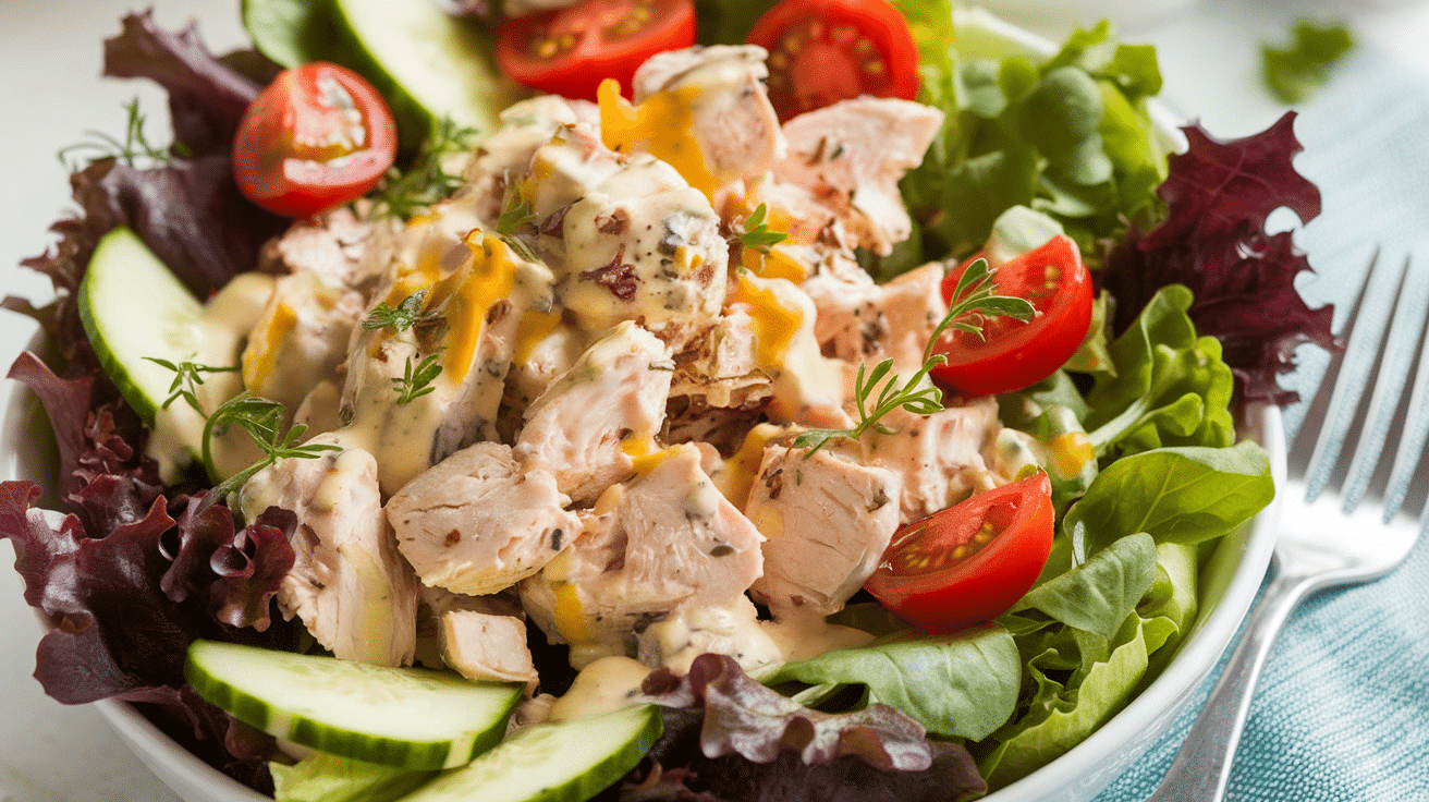 15-Minute Honey Mustard Chicken Salad - Courtneys World