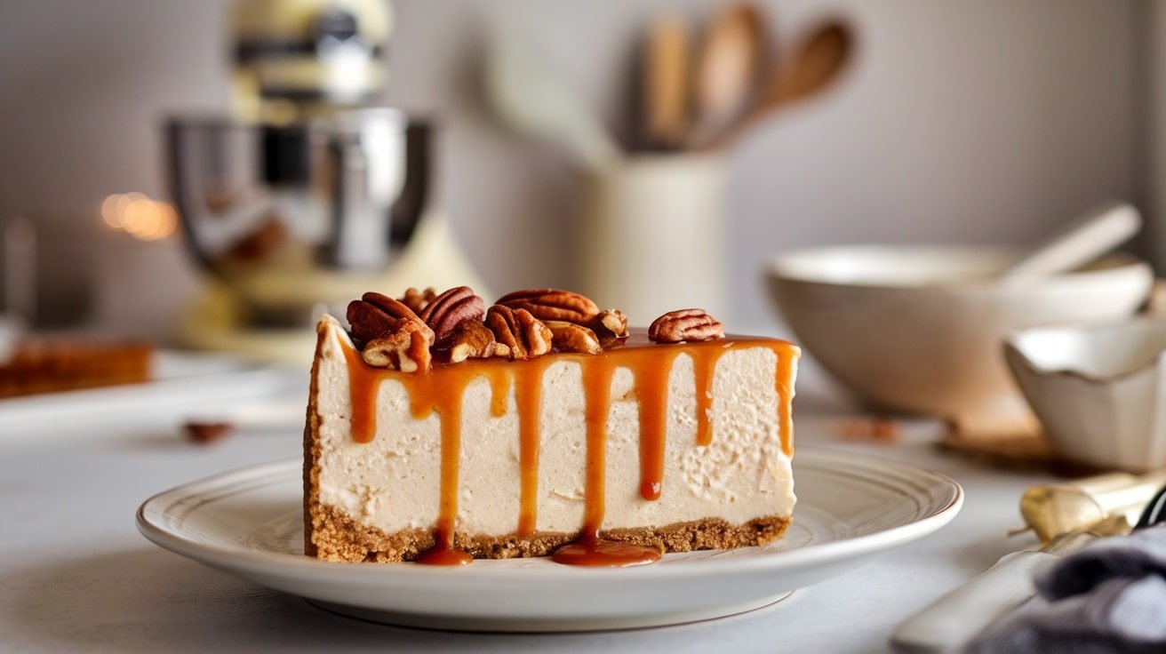 Decadent No-Bake Caramel Pecan Cheesecake - Courtneys World