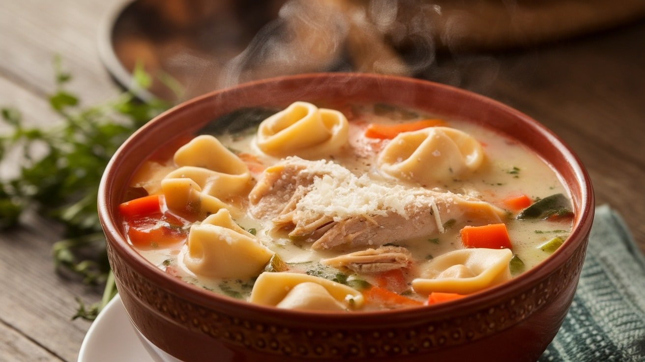 Comforting Chicken And Cheese Tortellini Soup - Courtneys World