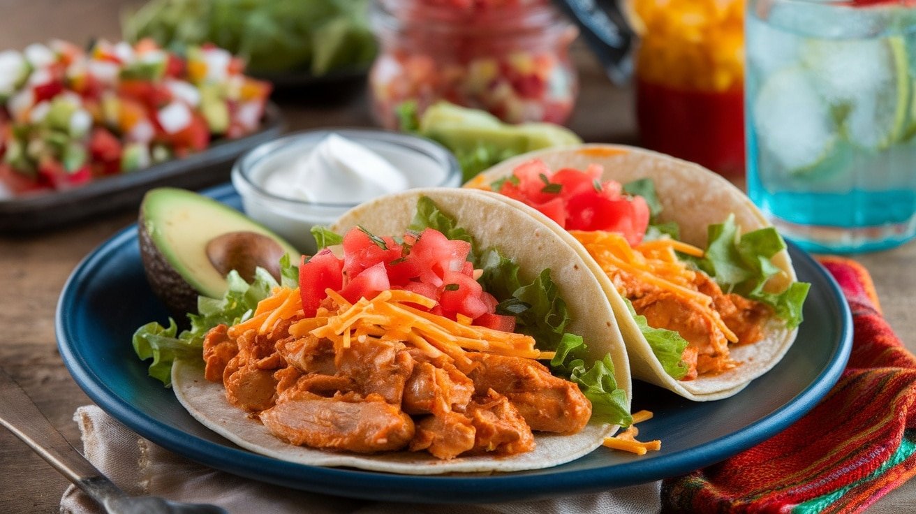 Savory Slow Cooker Chicken Tacos Recipe - Courtneys World