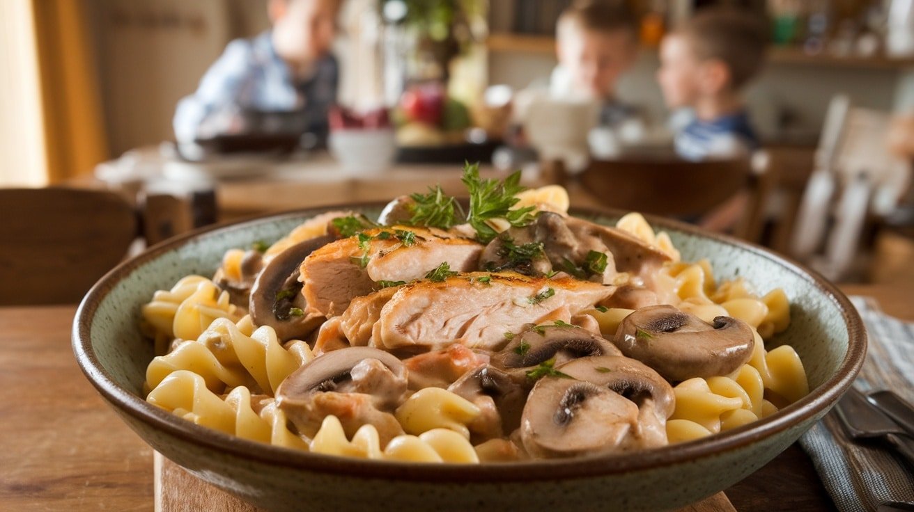 Savory Creamy Chicken And Mushroom Pasta - Courtneys World