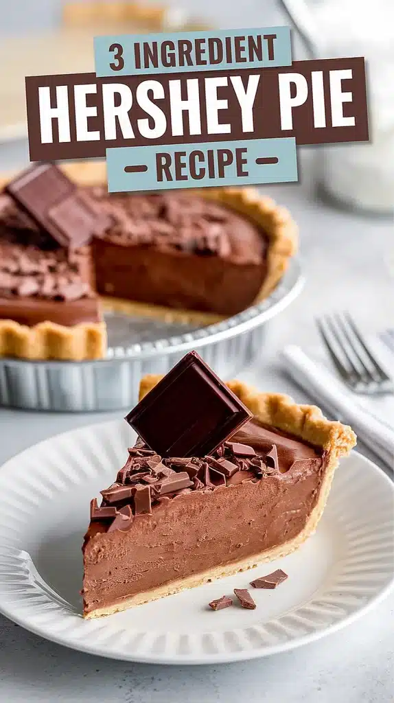 Easy & Delicious: Your 3 Ingredient Hershey Pie Recipe! 1 3 ingredient hershey pie