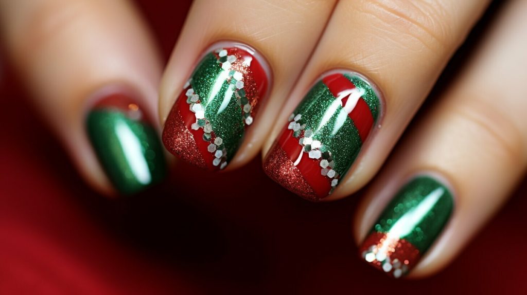 Classic Red and Green Nail Designs