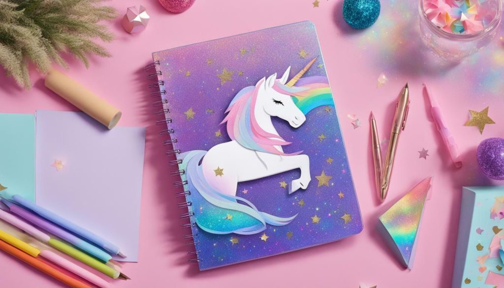 DIY Holographic Unicorn Notebook