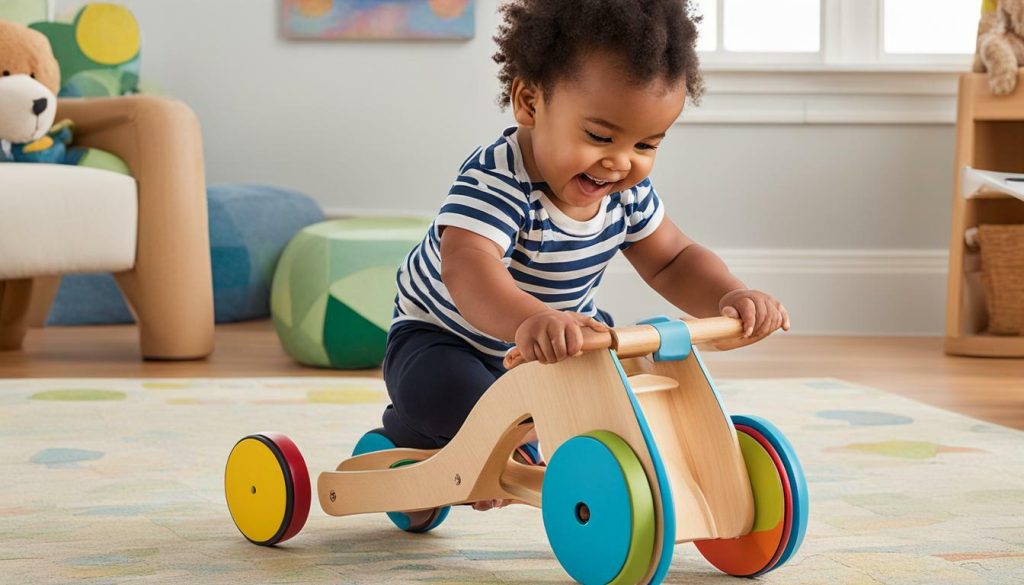 Melissa & Doug Wooden Touch and Feel Puzzle and Retrospect Cricket Baby Walker Balance Bike