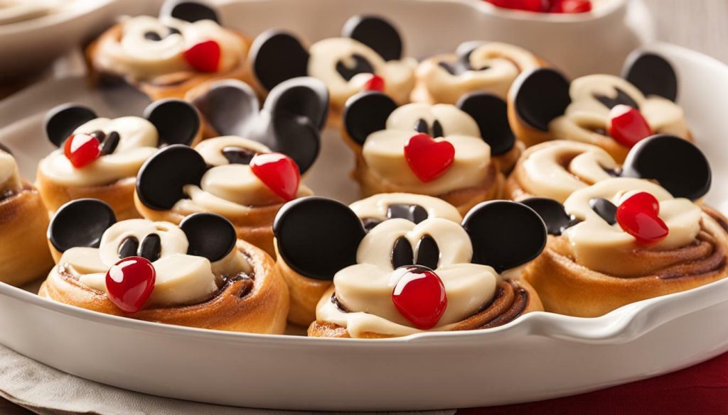 Mickey Mouse Cinnamon Roll Bake
