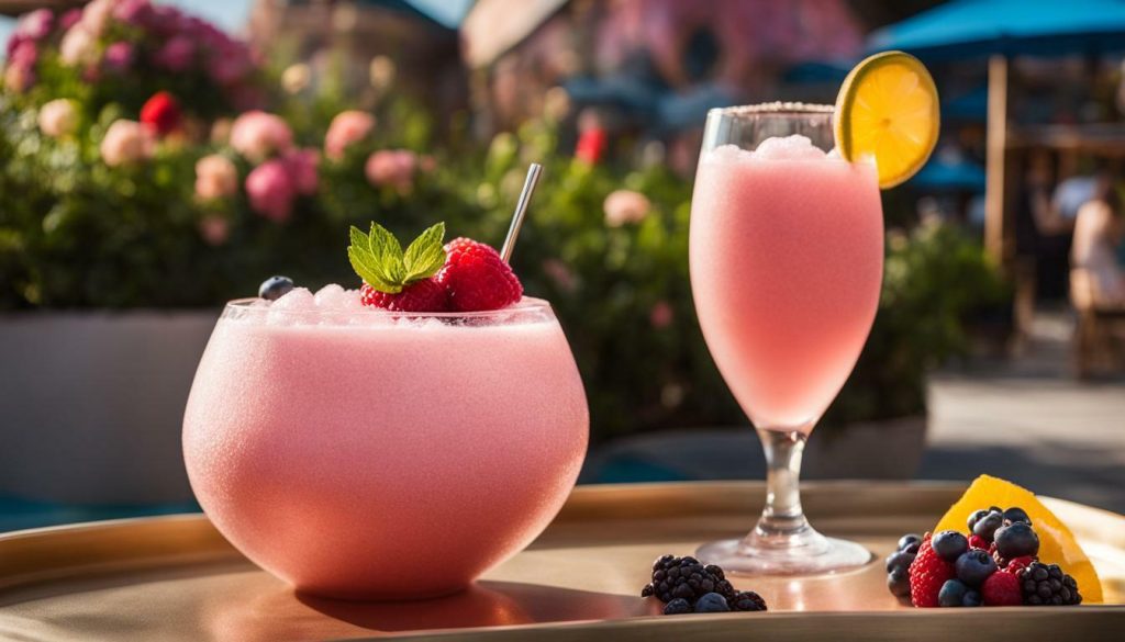 Millennial Pink Champagne Wine Slushies at Disney Springs