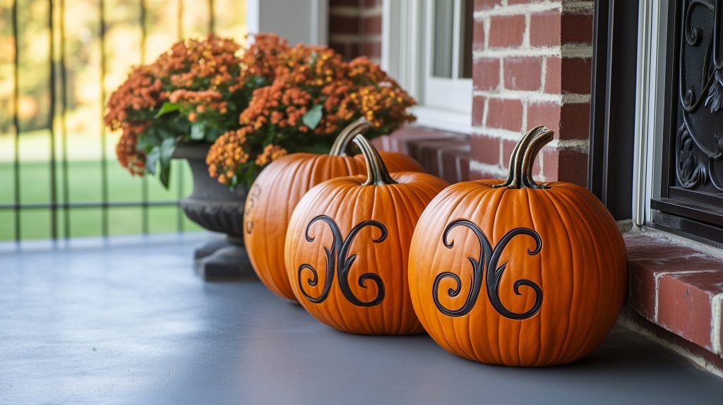 monogram pumpkins