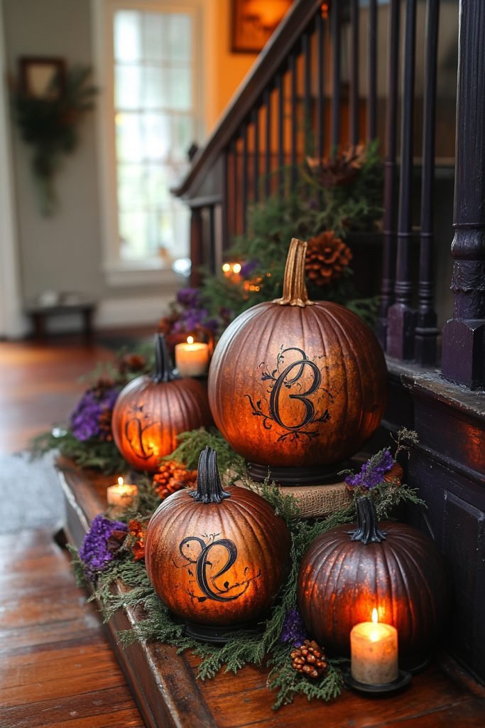monogram pumpkins