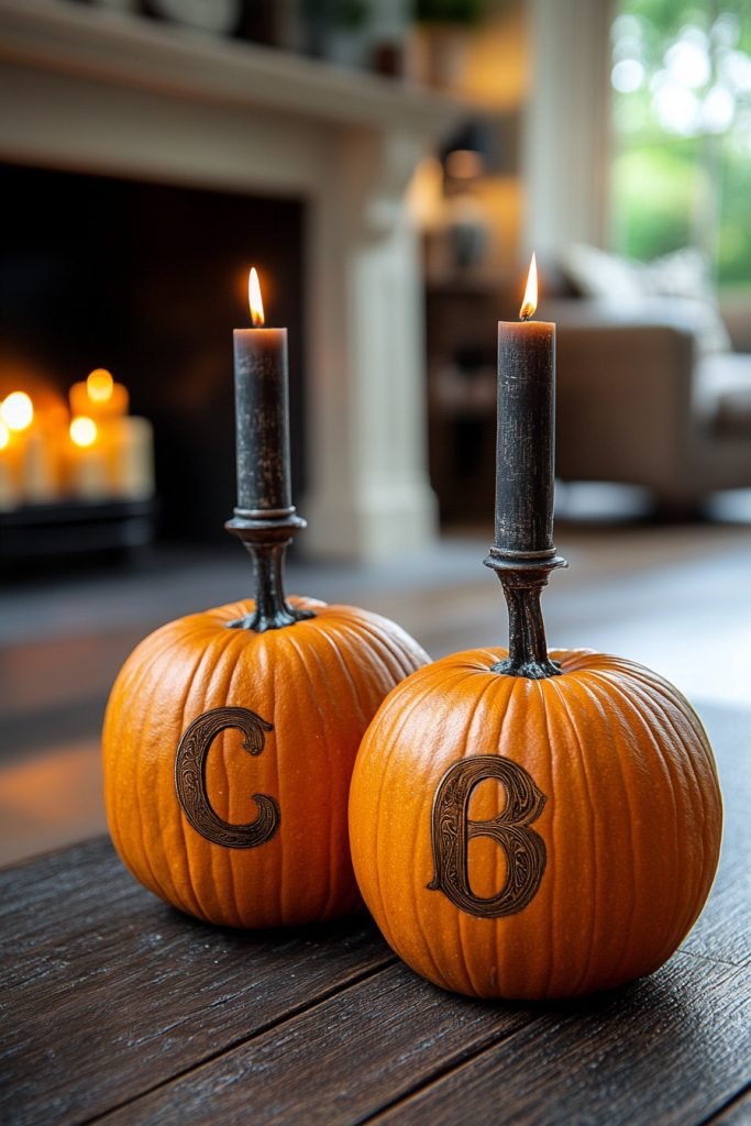 monogram pumpkins