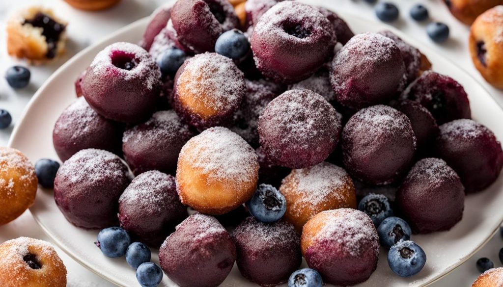 air fryer blueberry donut holes