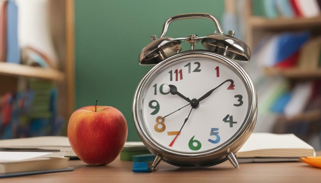 back to school routine clock