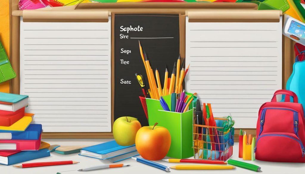 back to school shopping template