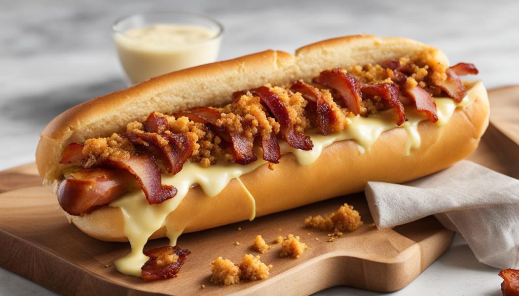 bacon wrapped cheese dogs