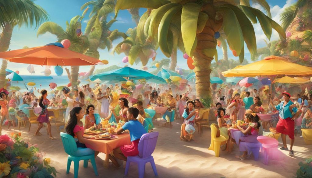 beach party at Minnie's Beach Bash Breakfast