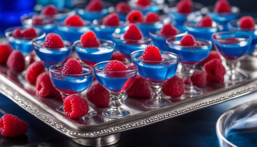 blue raspberry jello shots