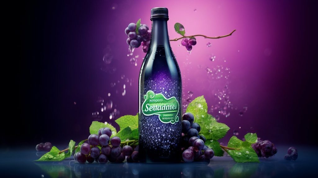 bottersnikes gumbles sparkling grape juice label