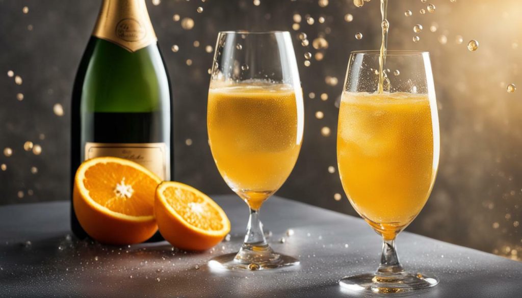 champagne and orange juice
