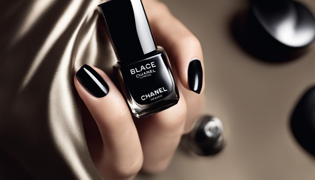 chanel black satin nail polish