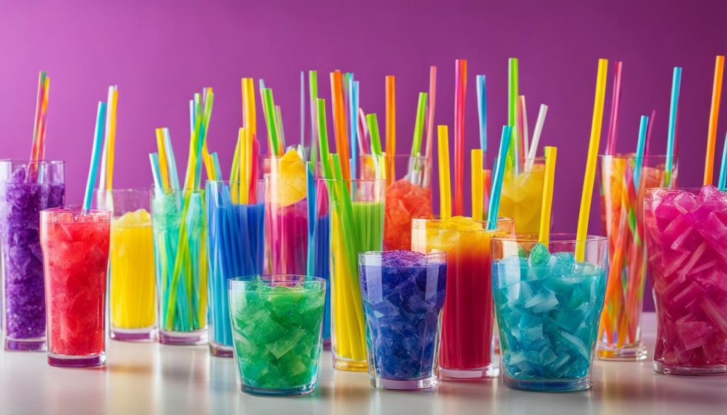 colorful peeps straws