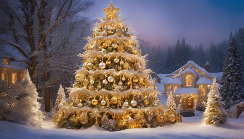 festive christmas tree decorations