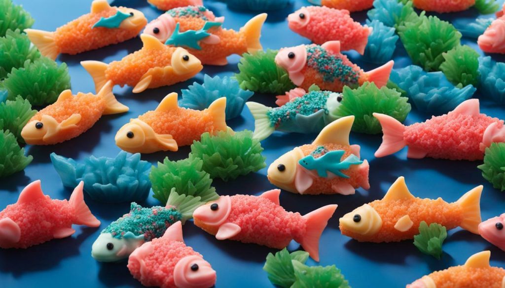 fish-themed rice krispie treats