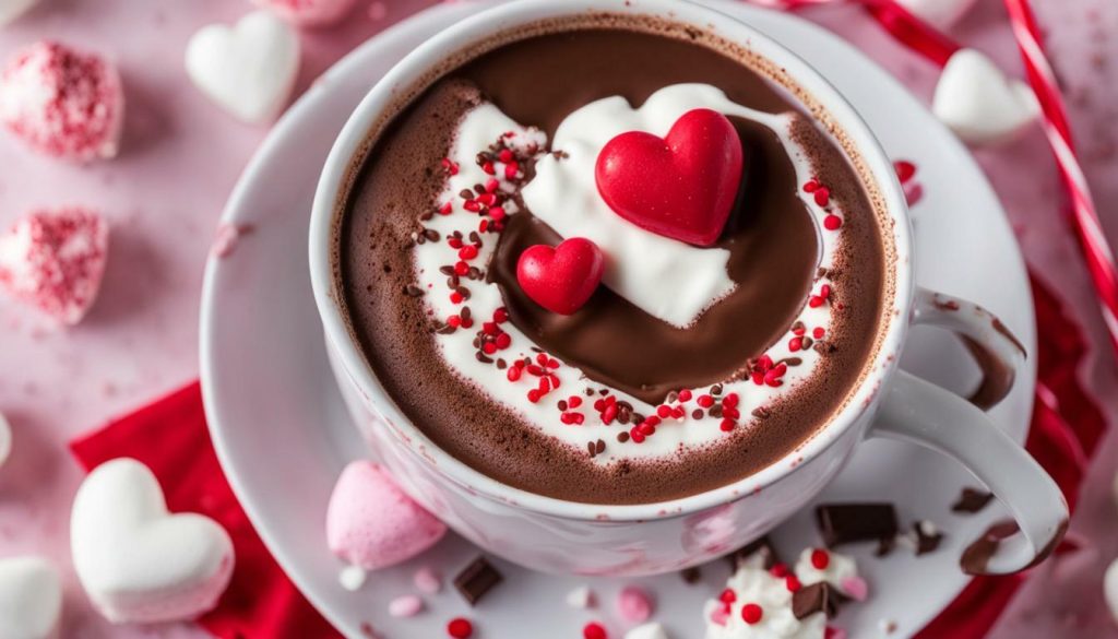 heart-shaped hot chocolate bomb