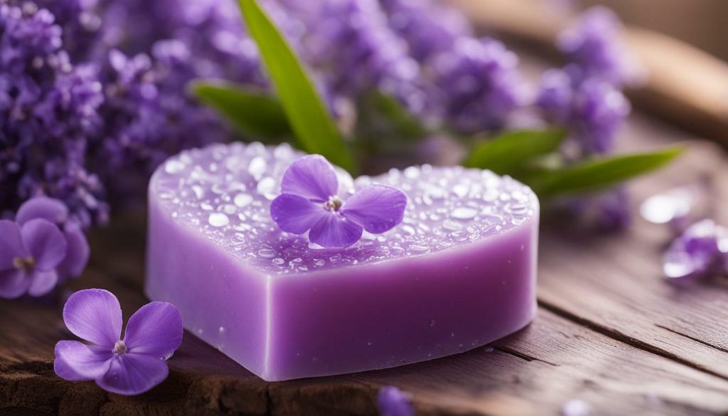 heart-shaped lavender soaps
