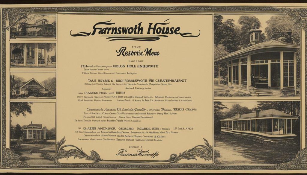 historic farnsworth house menu