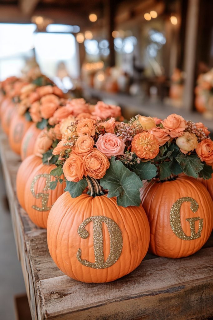monogram pumpkins