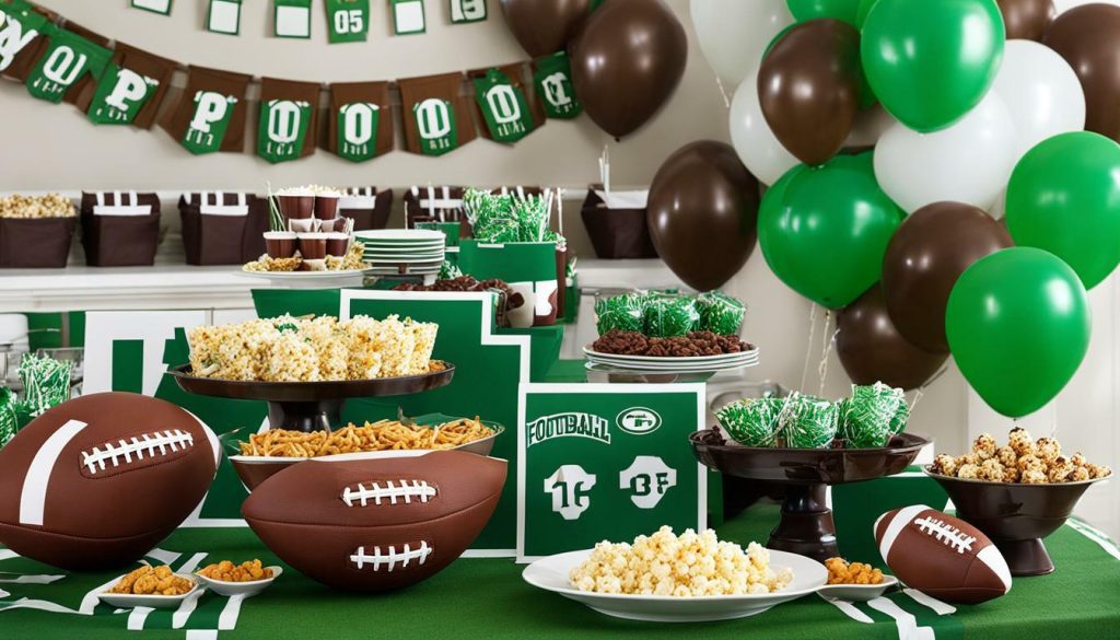 inexpensive football party decorations