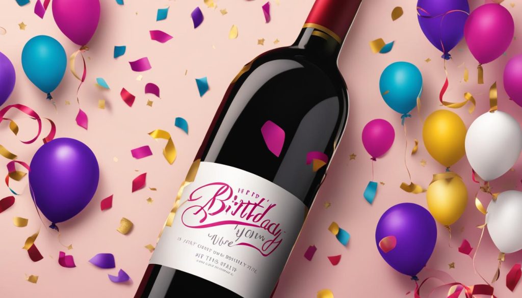 its your birthday you can wine if you want to free wine label