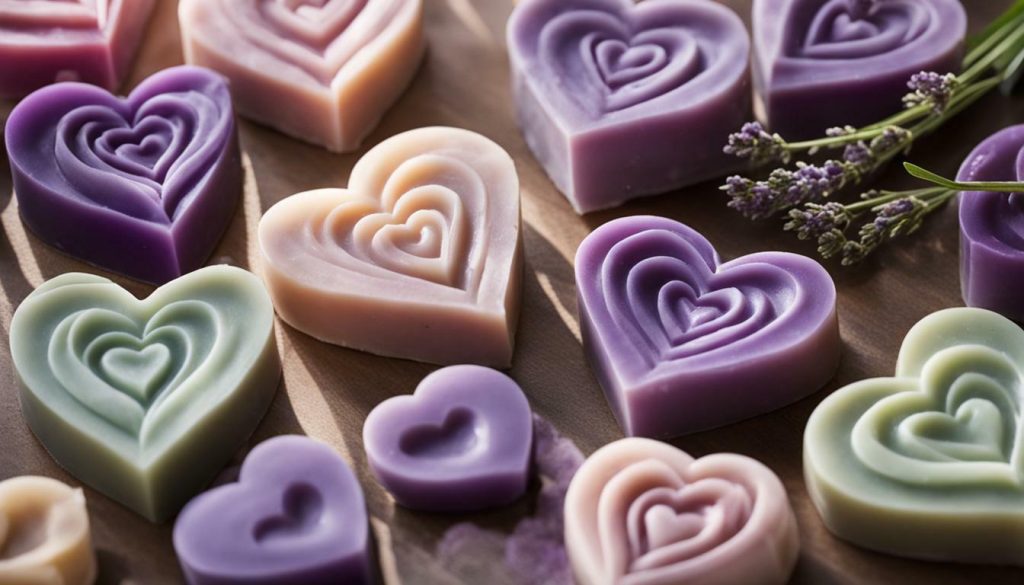 lavender scented heart soaps