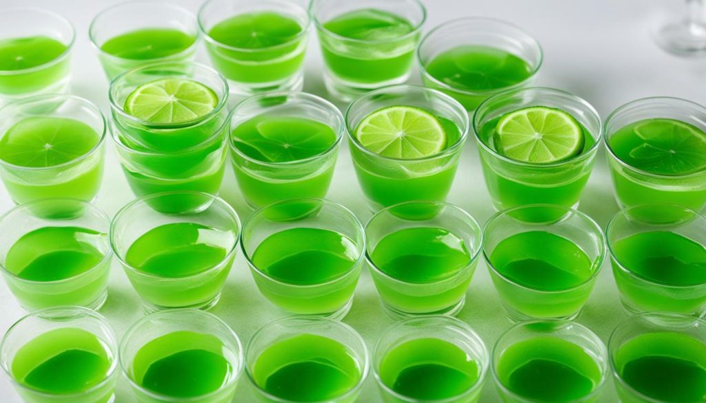lime Jello cups