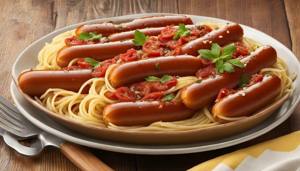 medusa hotdog spaghetti