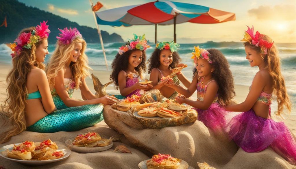 mermaid party crab sandwiches