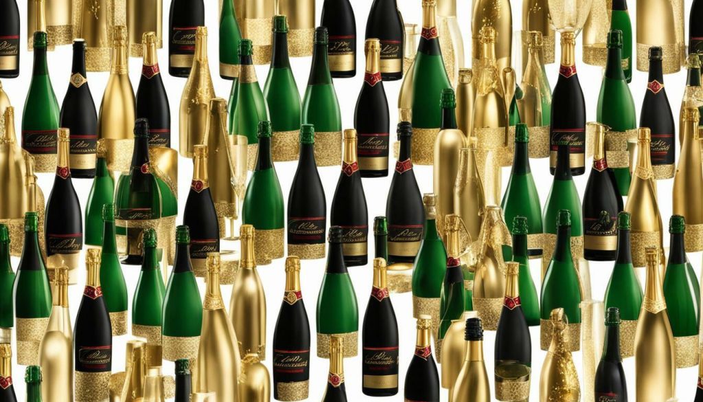 mini bottles of champagne