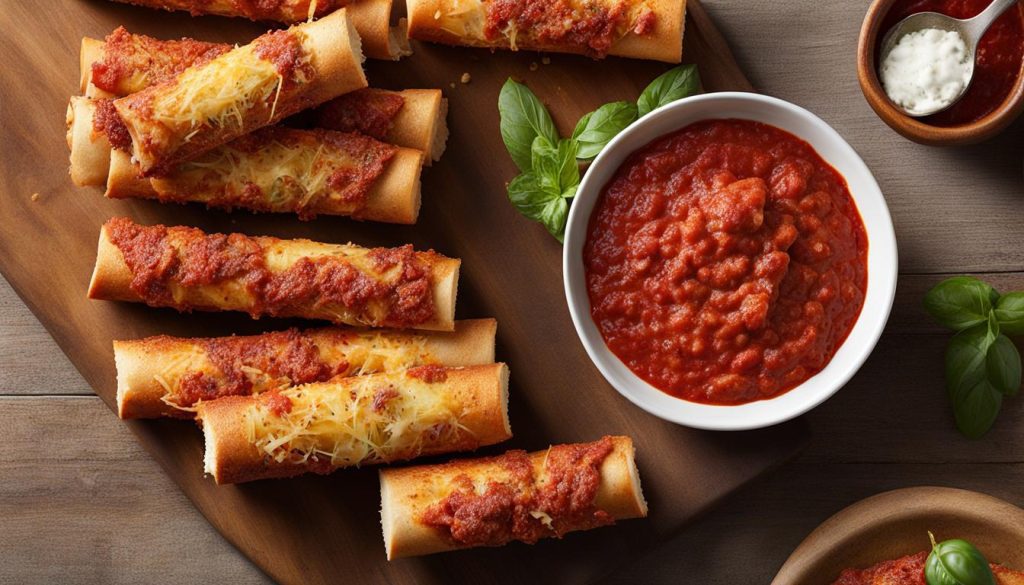oven-baked pizza logs