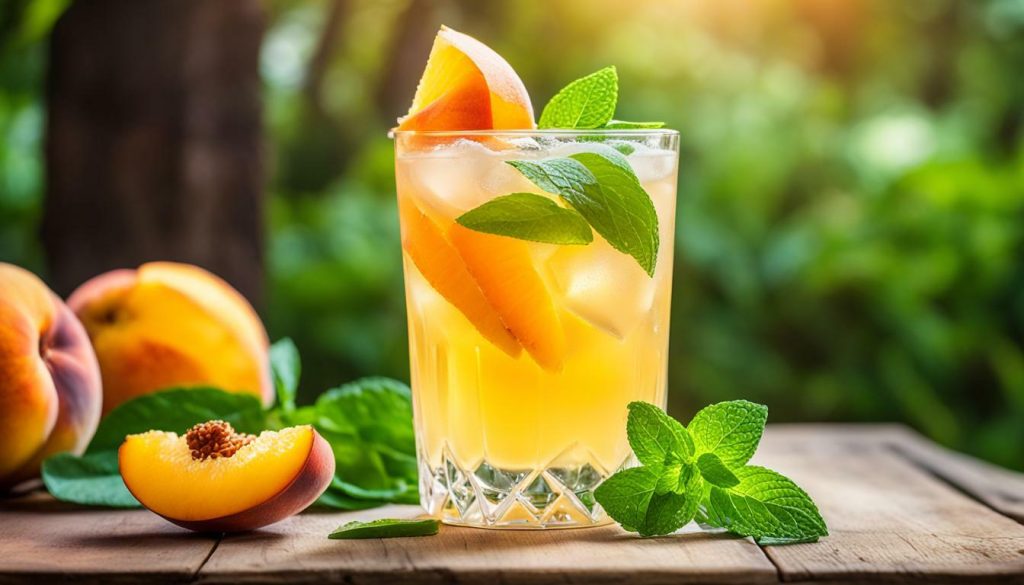 peach lemonade cocktail image