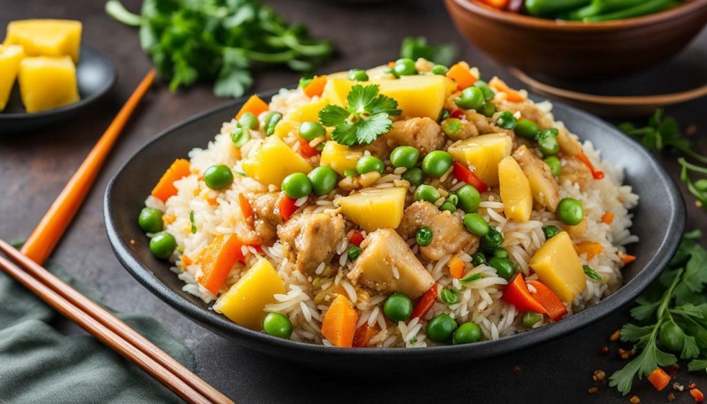 pineapple chicken fried rice